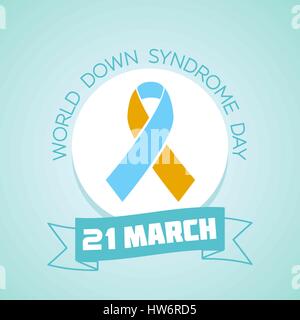 Calendar for each day on March  21. Greeting card. Holiday - World Down Syndrome Day. Icon in the linear style Stock Vector
