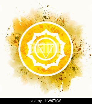 manipura chakra symbol Stock Photo