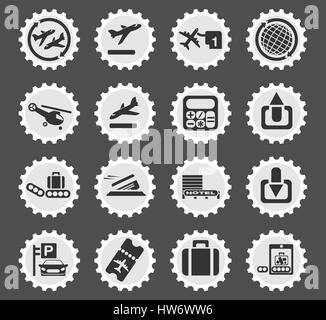 Airport  simply symbols for web and user interface Stock Vector