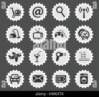 Hotel simply symbol for web icons and user interface Stock Vector