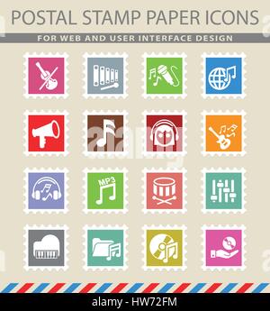 Music  simply symbols for web and user interface Stock Vector