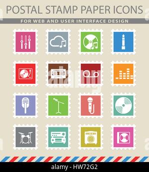 Music  simply symbols for web and user interface Stock Vector