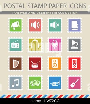 Music  simply symbols for web and user interface Stock Vector