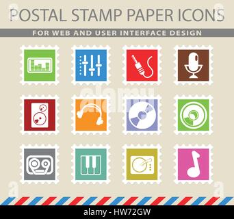 music web icons for user interface design Stock Vector