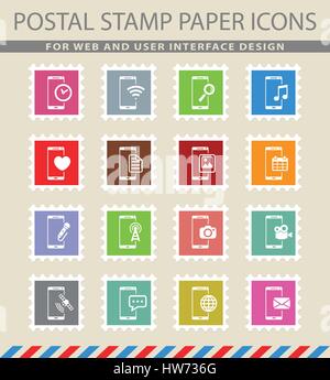 Smartphone simply symbol for web icons and user interface Stock Vector