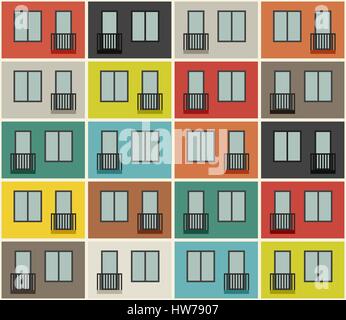 Building facade pattern Stock Vector
