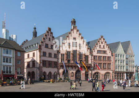 The Römer in Frankfurt am Main on a spring day Stock Photo