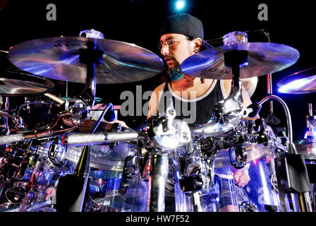 Dream Theater, Mike Portnoy, drummer, music, artist, band Dream Theater, american progressive metal band, dream, theater,photo Kazimierz Jurewicz Stock Photo