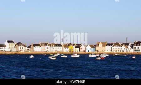 France Finistere Iroise Sea Iles du Ponant Parc Naturel Regional d'Armorique (Armorica Regional Natural Park) Ile de Sein Stock Photo