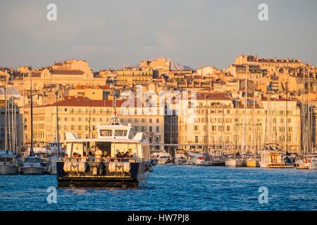 France, Bouches du Rhone, Marseille, Vieux Port (Old harbour) Stock Photo