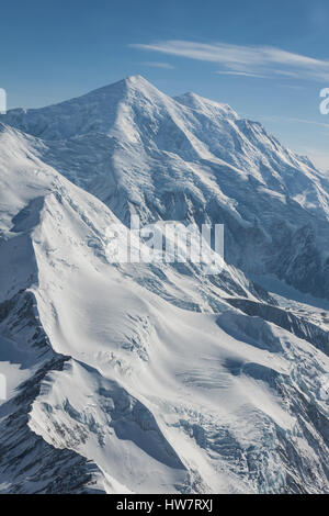 Mountain in the Alaska Range from the air in Denali National Park, Alaska. Stock Photo
