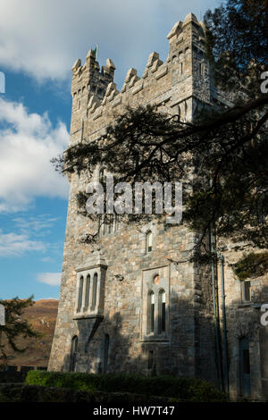 Glenveagh Castle inside Glenveagh National Park, County Donegal, Ireland. Stock Photo