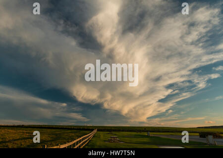 Clouds over Portrush, Country Antrim, Northern Ireland. Stock Photo