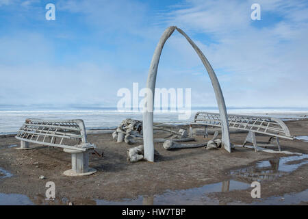 Whale Bone Arch in Barrow, Alaska Stock Photo