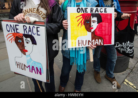 London, UK. 18th March, 2017. UN International Anti-Racism Day draws tens of thousands of protesters. © Guy Corbishley/Alamy Live News Stock Photo