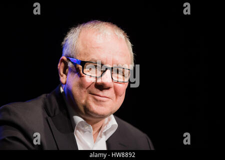 Cologne, Germany. 18th Mar, 2017. Actor Joachim Krol on stage at the international literature festival Lit.Cologne in Cologne, Germany, 18 March 2017. Photo: Rolf Vennenbernd/dpa/Alamy Live News Stock Photo