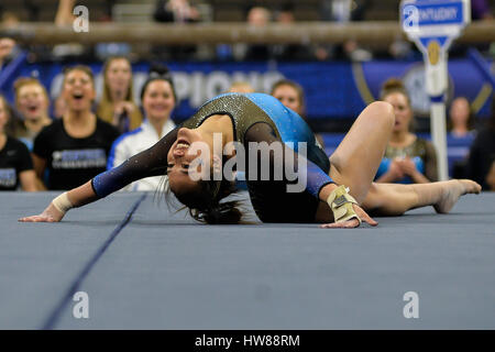 Jacksonville, FL, USA. 18th Mar, 2017. University of Kentucky gymnast KATIE STUART competes on the balance beam at the Jacksonville Veterans Memorial Arena in Jacksonville, FL. Credit: Amy Sanderson/ZUMA Wire/Alamy Live News Stock Photo