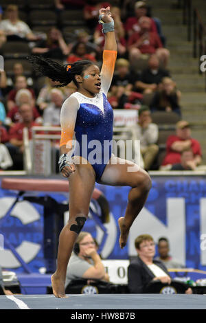 Jacksonville, FL, USA. 18th Mar, 2017. University of Florida gymnast ALICIA BOREN competes on the floor exercise at the Jacksonville Veterans Memorial Arena in Jacksonville, FL. Credit: Amy Sanderson/ZUMA Wire/Alamy Live News Stock Photo