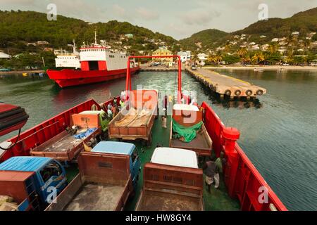 St. Vincent and the Grenadines, Bequia, Port Elizabeth, aboard the Bequia Ferry Stock Photo