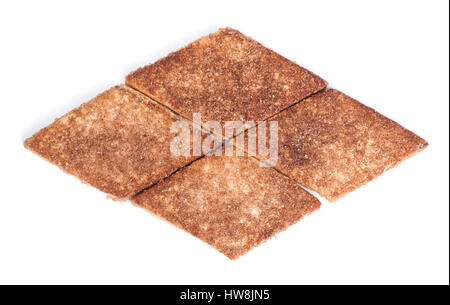 Rhombus shape cookies isolated on white background Stock Photo