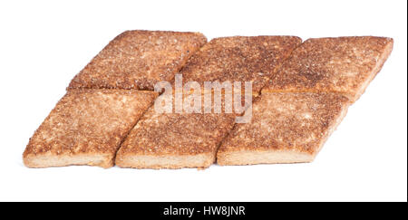 Rhombus shape cookies isolated on white background Stock Photo