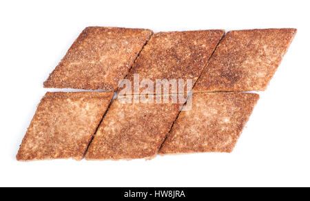 Rhombus shape cookies isolated on white background Stock Photo