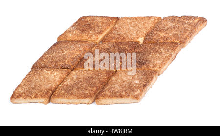 Rhombus shape cookies isolated on white background Stock Photo