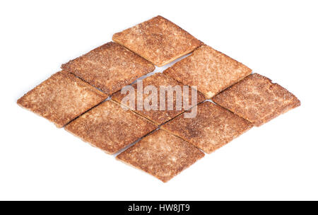 Rhombus shape cookies isolated on white background Stock Photo