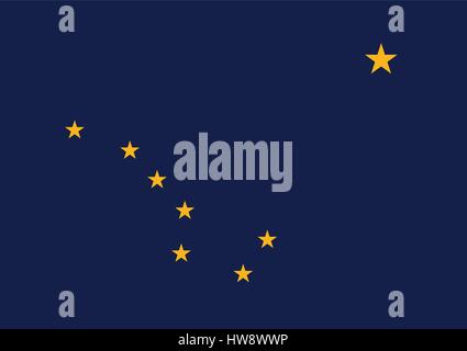 Official vector flag of Alaska . Stock Vector