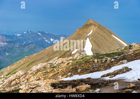 Switzerland, Valais, Val d'Herens, the Pointe Tsevolire (2900m) Stock Photo