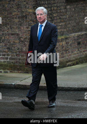 Sir Michael Fallon MP Secretary of State for Defence attends a cabinet meeting at Downing Street on 7th Feb 2017 in  London. Stock Photo