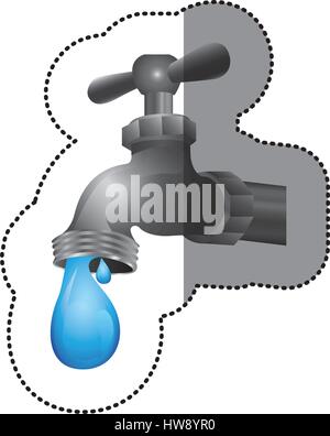 silver faucet save the water icon Stock Vector Image & Art - Alamy