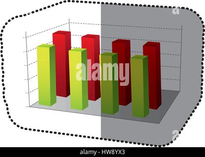 color data statistic graphics concepto Stock Vector