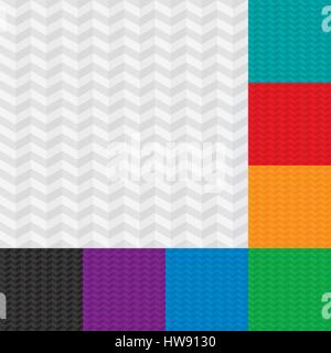 Multicolor Set of Seamless Wallpaper Pattern. Fashionable Vector Tileable Background for Web Design or Wrapping Paper Stock Vector
