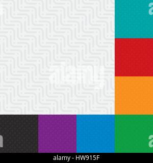 Multicolor Set of Seamless Wallpaper Pattern. Fashionable Vector Tileable Background for Web Design or Wrapping Paper Stock Vector
