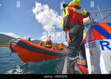 Mytilini, Lesvos, Greece, 03-March-2016: Refugees arriving at Lesvos. The Spanish ngo Proactiva Open Arms is a rescue team. From all over the world ng Stock Photo