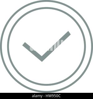 Check icon illustrated on a white background in vector Stock Vector