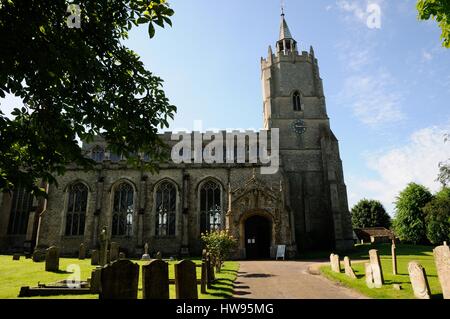 St Mary the Virgin Church, Burwell, Cambridgeshire, most of the current building dates from the 15th century. Nikolaus Pevsner described it as 'The mo Stock Photo