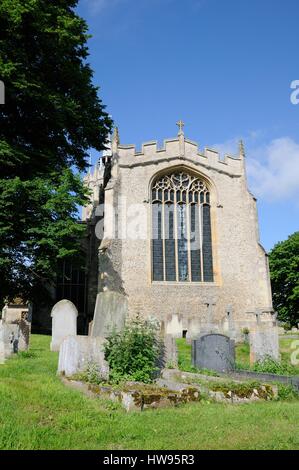 St Mary the Virgin Church, Burwell, Cambridgeshire, most of the current building dates from the 15th century Stock Photo