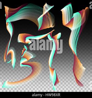 Transparent light effects - vector colored lighteffect on transparented background Stock Vector