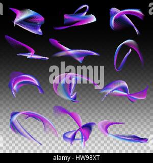 Transparent light effects - vector colored lighteffect on transparented background Stock Vector
