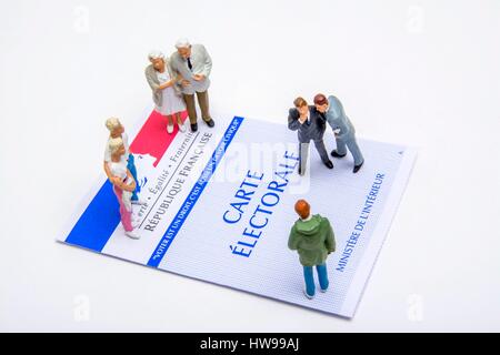 French electoral card Stock Photo