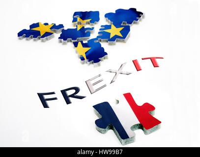 Frexit concept Stock Photo