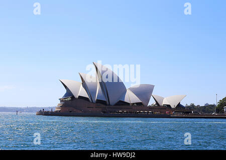 SYDNEY, AUSTRALIA - JANUARY 23, 2017: View at Sydney Opera House, Australia. It was opened at 1973 and represent one of the 20th century most famous b Stock Photo