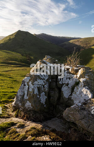 Thorpe Cloud from Hamston Hill, Peak District National Park, Derbsyhire Stock Photo