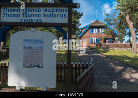 Former holiday home of the German writer Thomas Mann in Nida, Coronian Spit, UNESCO World Heritage, Lithuania, Eastern Europe Stock Photo