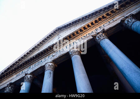 dome and pediment of Pantheon, Rome, Italy Stock Photo - Alamy