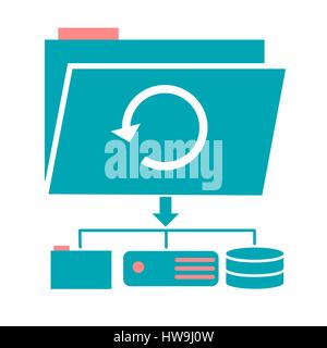 Icon Backup Day. Icon in the linear style Stock Vector