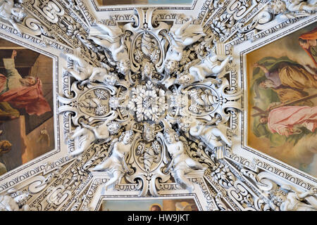 Fragment of the dome in the Chapel of the Holy Spirit, Salzburg Cathedral on December 13, 2014 in Salzburg, Austria. Stock Photo