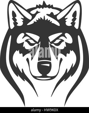 Wolfs vector heads Stock Vector